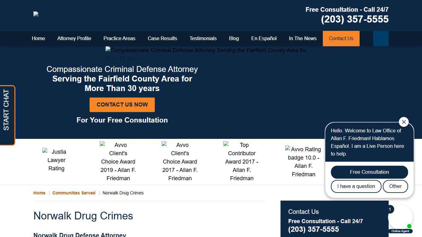 Norwalk Drug Crimes Fairfield County Criminal Defense Lawyer